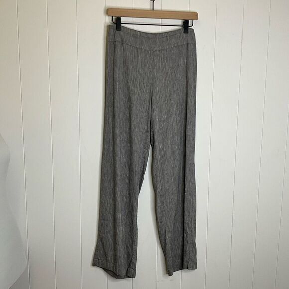 Nic & Zoe Women’s Size 6 Linen Blend Grey Casual Pull on Pants - Picture 1 of 9